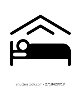 Ilustração de design de símbolo de vetor de ícone de quarto
