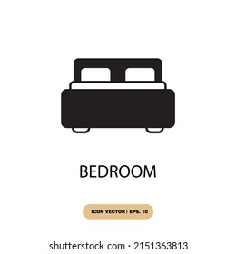 bedroom icons  symbol vector elements for infographic web