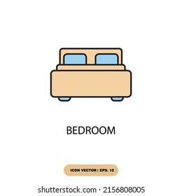 bedroom icons  symbol vector elements for infographic web