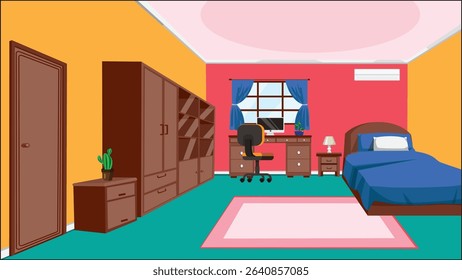 Bedroom Interior Design Home Decor Vector