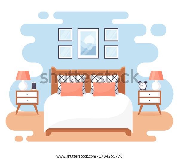 Bedroom Interior Modern Banner Vector Design Stock Vector (royalty Free 