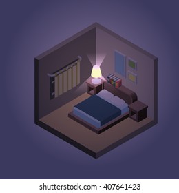 Bedroom Interior at night