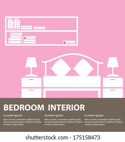 Bedroom interior vector illustration