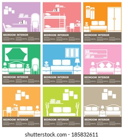 Bedroom interior vector illustration