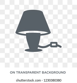 Bedroom lamp icon. Bedroom lamp design concept from Furniture and household collection. Simple element vector illustration on transparent background.