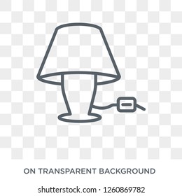 Bedroom lamp icon. Bedroom lamp design concept from Furniture and household collection. Simple element vector illustration on transparent background.