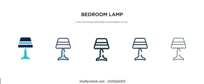 bedroom lamp icon in different style vector illustration. two colored and black bedroom lamp vector icons designed in filled, outline, line and stroke style can be used for web, mobile, ui