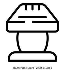 Bedroom lamp icon outline vector. Interior nightlight. Cozy sleeping ambiance