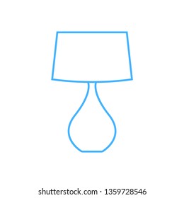 Bedroom lamp icon - vector