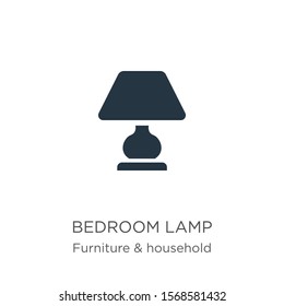Bedroom lamp icon vector. Trendy flat bedroom lamp icon from furniture and household collection isolated on white background. Vector illustration can be used for web and mobile graphic design, logo, 