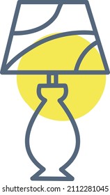 Bedroom lamp, illustration, vector on a white background.