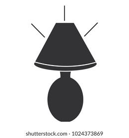 bedroom lamp isolated icon