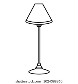 bedroom lamp isolated icon