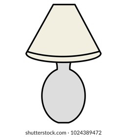 bedroom lamp isolated icon