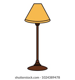 bedroom lamp isolated icon