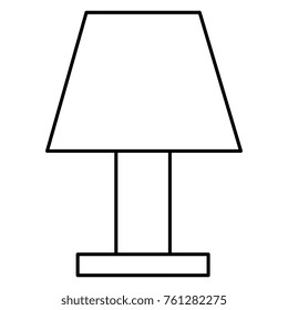 bedroom lamp isolated icon