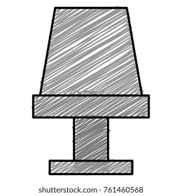 bedroom lamp isolated icon