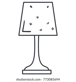 bedroom lamp isolated icon