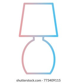 bedroom lamp isolated icon