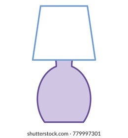 bedroom lamp isolated icon