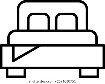 Bedroom Line Vector Icon Design