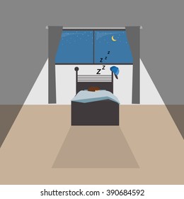 Bedroom at night