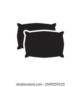 Bedroom Pillow Filled Icon Vector Illustration