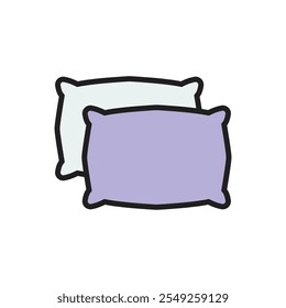 Bedroom Pillow Icon Vector Illustration