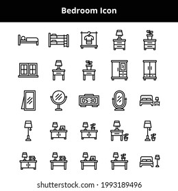 Bedroom related icons created for your next project and work beautifully