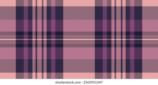 Bedroom seamless pattern check, free fabric tartan background. Creativity textile plaid vector texture in light and dark colors palette.