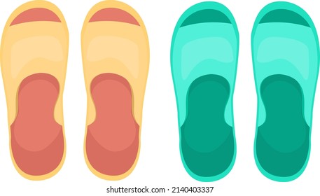 Bedroom slippers, illustration, vector on a white background.