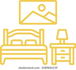 Bedroom vector icon. Can be used for printing, mobile and web applications.