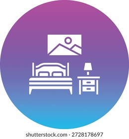 Ícone de vetor de quarto. Pode ser usado para impressão, aplicativos móveis e da Web.