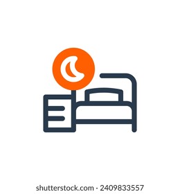 Bedroom Vector Icon Illustration for Relaxing Nights