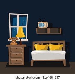 bedroom vector illustration 