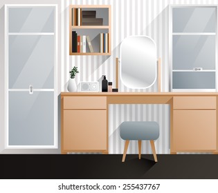 Bedroom :Vector Illustration