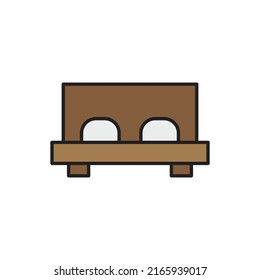 vector dormitorio para presentación de iconos de símbolo del sitio web