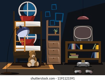 子供部屋 夜 のイラスト素材 画像 ベクター画像 Shutterstock