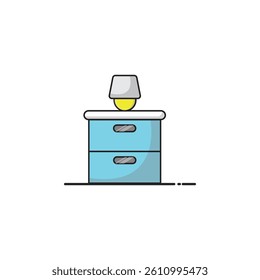 bedroom wardrobe shelf. icon. vector illustration