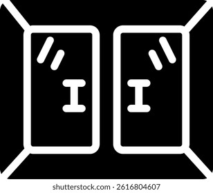 Bedroom Window Glyph Vector Icon Design