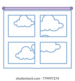bedroom windows day isolated icon