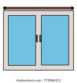 bedroom windows isolated icon