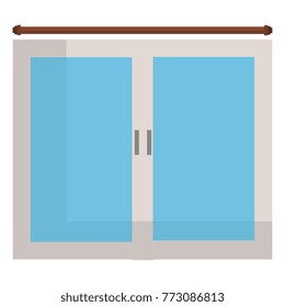 bedroom windows isolated icon