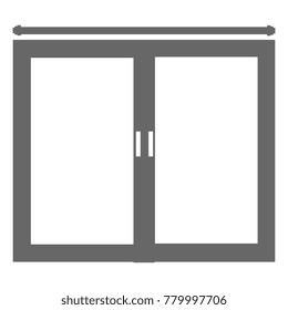 bedroom windows isolated icon