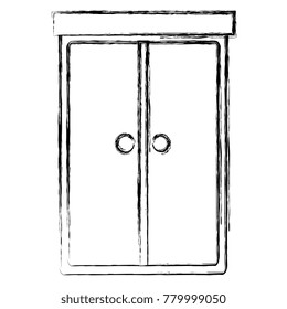 bedroom windows isolated icon