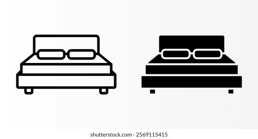 Beds icon set. bed sign. for mobile concept and web design. vector illustration on white background