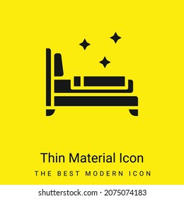 Beds minimal bright yellow material icon