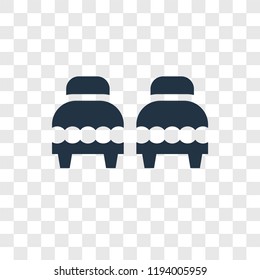 Beds vector icon isolated on transparent background, Beds transparency logo concept