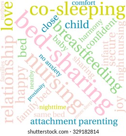 Bed-Sharing word cloud on a white background. 
