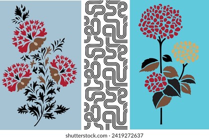 bedsheet design digital art use hand work and digital printing